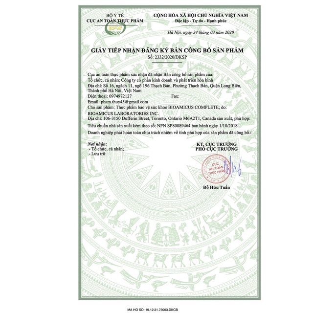 Men BIOAMICUS chủng | Thế Giới Skin Care