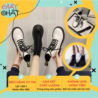 Giày bốt nữ cổ lửng, Bốt nữ cao cổ kiểu dáng Martin hot trend phong cách Hàn Quốc