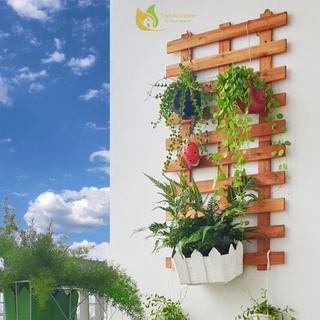 Bộ 2 khung gỗ treo tường trang trí ban công và tường trong nhà, chất liệu gỗ tràm chuyên dùng ngoài trời - Eden