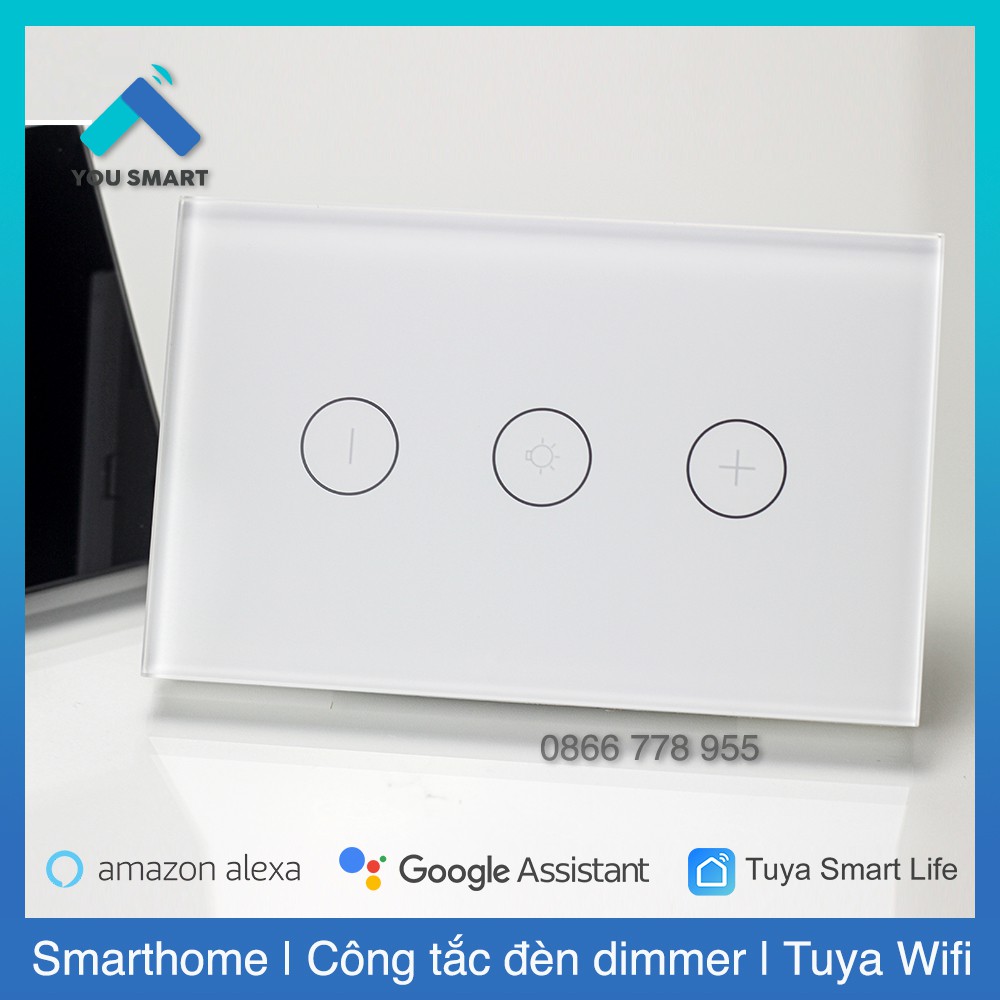 Công Tắc Wifi Điều Khiển Đèn có Dimmer chỉnh sáng tối Tuya Smart Life