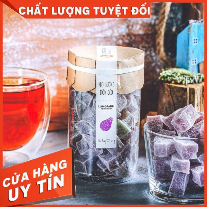 LANGFARM | Kẹo hương môn dẻo hũ 300g Nguồn gốc rõ ràng, an toàn vệ sinh.