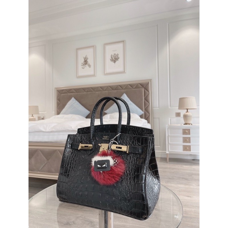 Túi hermes birkin vân da cá sấu size 30cm hàng super siêu siêu nét