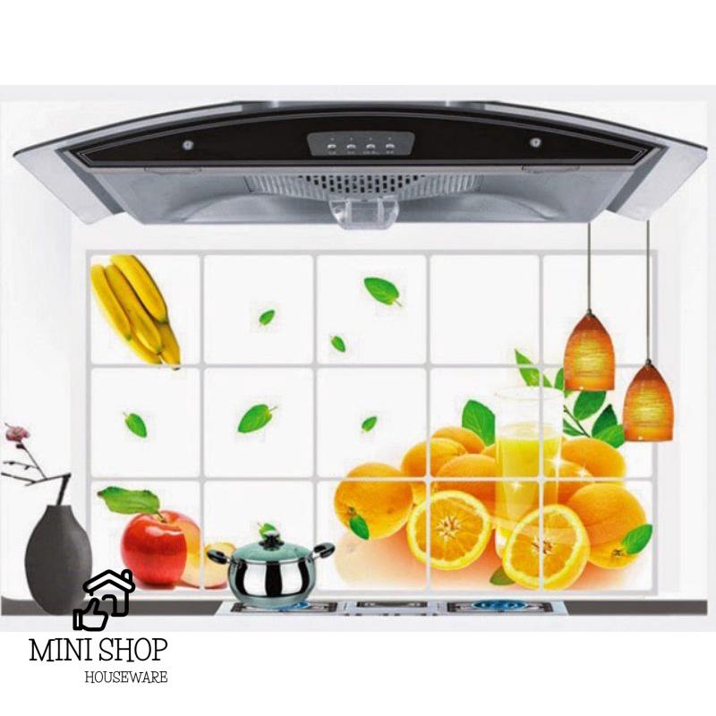 Giấy Dán Tường Nhà Bếp Cách Nhiệt, Chịu Nhiệt Cao Chống Dầu Mỡ, Bụi Bẩn, Decal Dán Bếp Họa Tiết 3d Đủ Loại