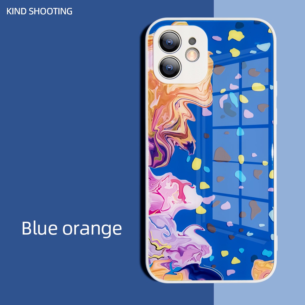 Ốp Điện Thoại Mặt Kính Cường Lực Dạng Lỏng Chống Sốc Sang Trọng Cho IPhone 11 12 13 Pro X XR XS Max 7 8 Plus Mini SE2