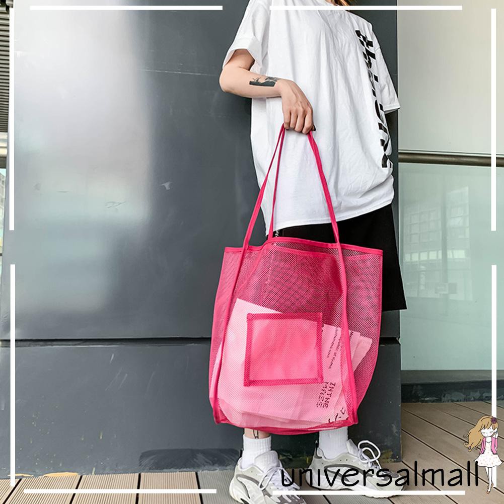 Túi Xách Đeo Vai Trong Suốt Phối Lưới Sức Chứa Lớn Phong Cách Thể Thao Thời Trang Đi Biển Cho Nữ | BigBuy360 - bigbuy360.vn