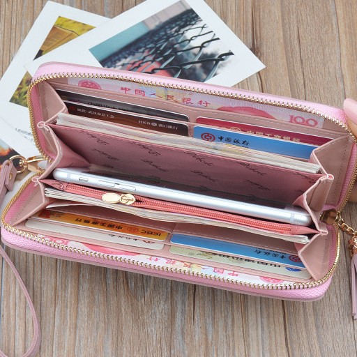 Ví nữ cầm tay dáng dài chữ Love phong cách Hàn Quốc, Ví bóp nữ nhiều ngăn, đi chơi, dự tiệc tiện dụng AA | BigBuy360 - bigbuy360.vn