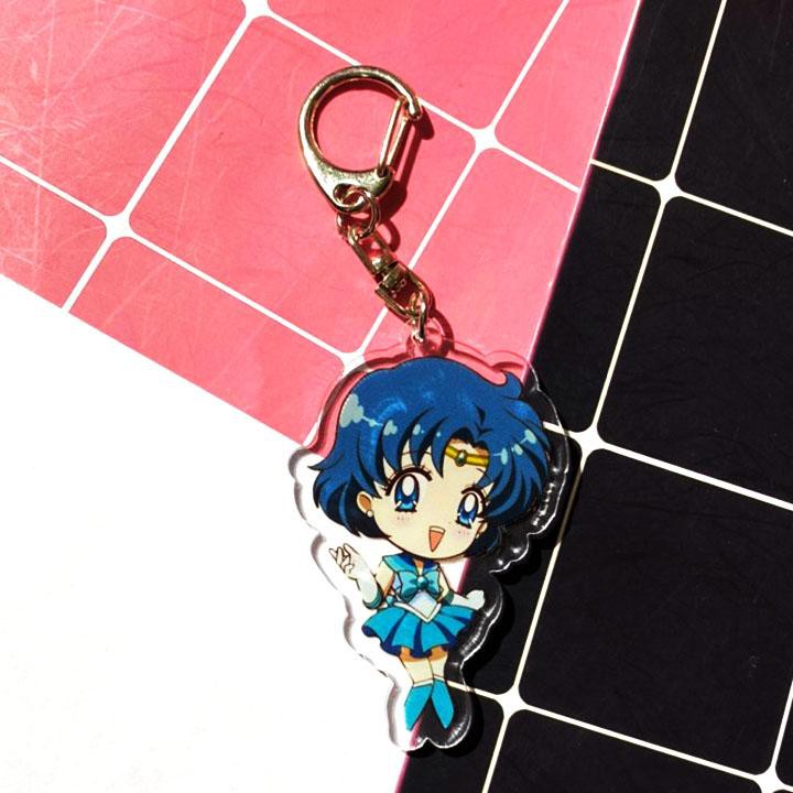 Móc khóa Thủy thủ mặt trăng Sailor Moon skin mica trong acrylic chibi anime cute quà tặng xinh xắn dễ thương