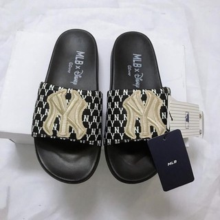[Bản 11] Dép Quai Ngang 𝗠𝗟𝗕 𝗡𝗬 Black nam nữ, Dép lê 𝗠𝗟𝗕 𝗡𝗬 Nam Nữ MLB NY Black - Ts store dép