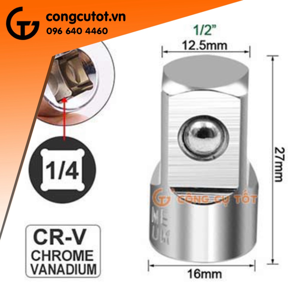 Đầu chuyển đổi cỡ khẩu 1/4 ra 1/2