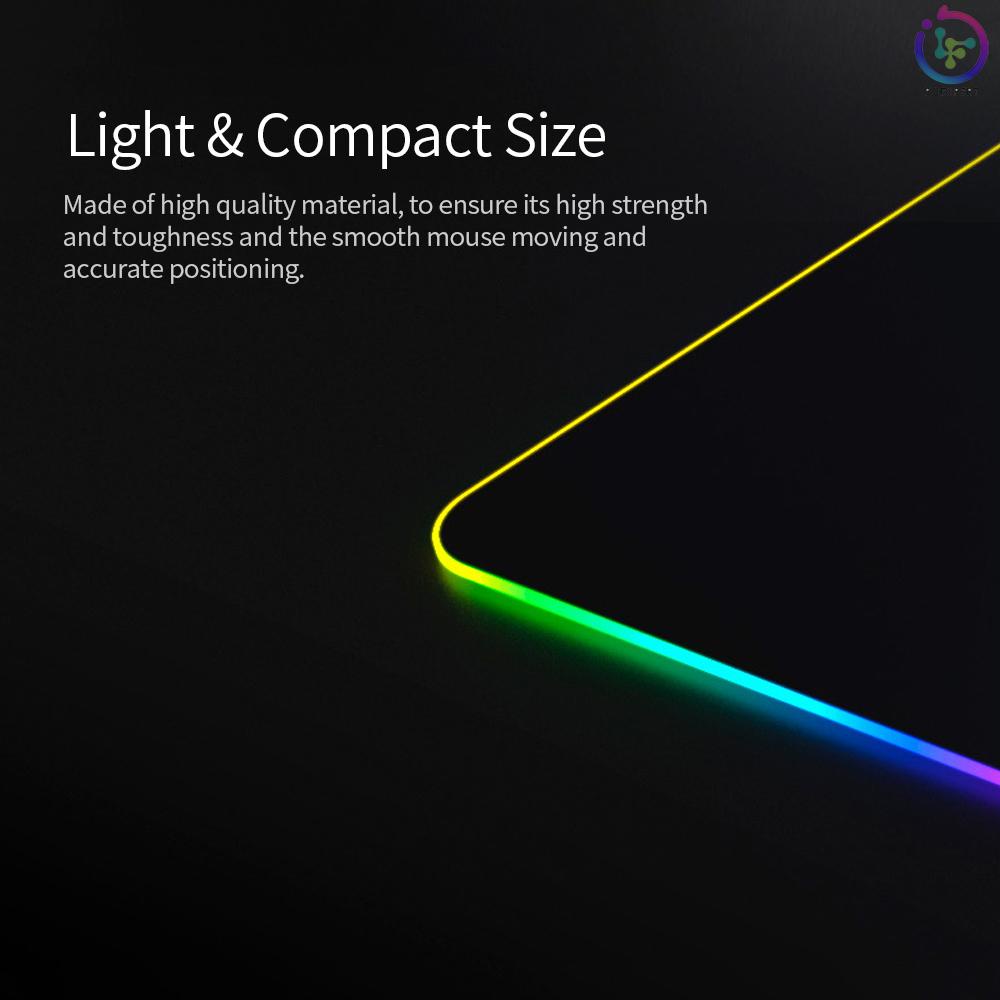 Motospeed P98 RGB Mouse Pad 350 * 250 * 3.5mm Capacitive Touch Switch USB Wired LED RGB Colorful Lighting Gaming Mousepad Mouse Pad Mice Mat for Laptop Computer