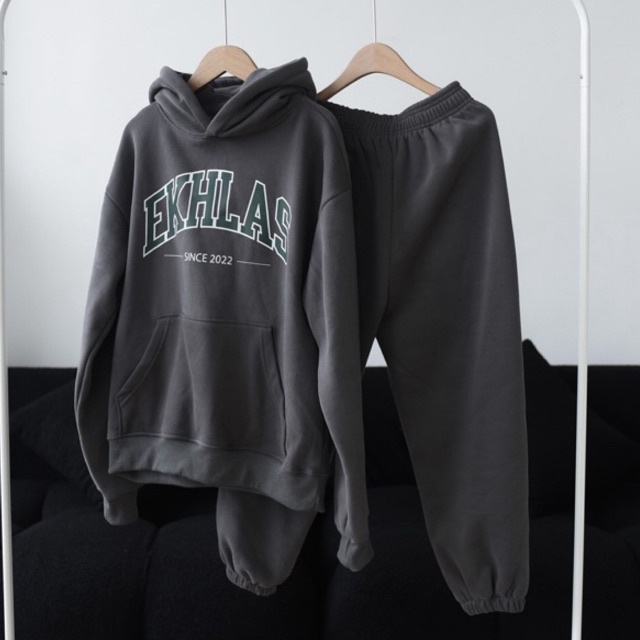 Set Nỉ Hoodie EKHLAS Nam Nữ