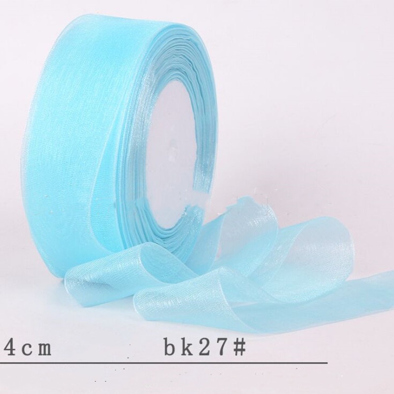 Cuộn Dây Ruy Băng Chiffon Nhiều Màu Sắc Kích Thước 45M 4cm 24 Phong Cách Dùng Để Gói Quà