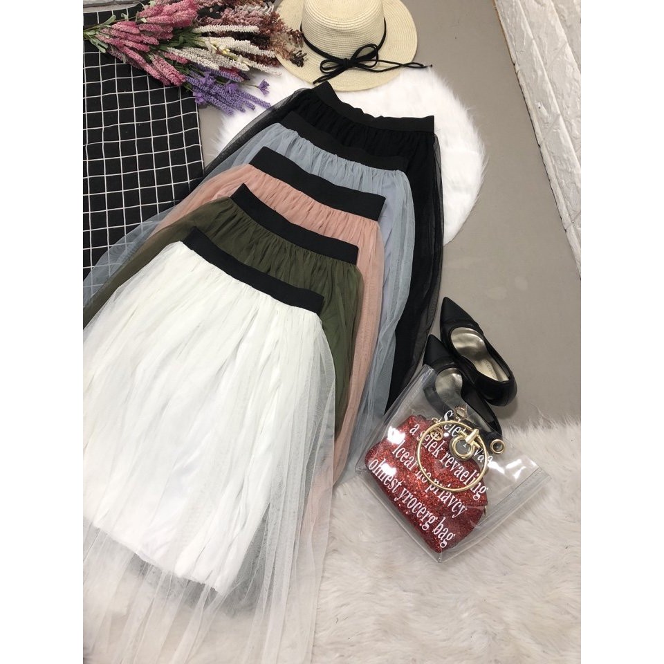 [ XẢ KHO ] CHÂN VÁY LƯỚI / CÔNG CHÚA / TUTU /ULZZANG / có lót trong