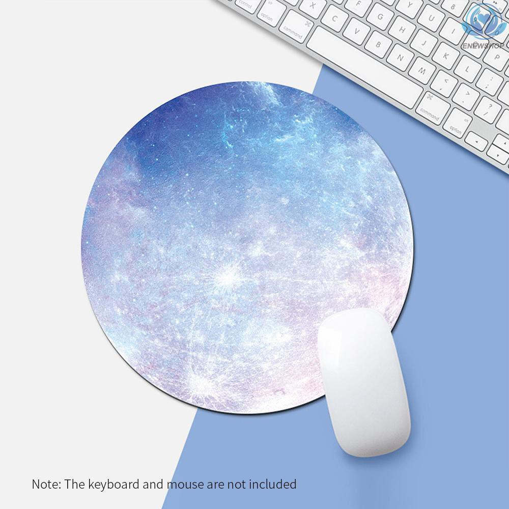 【enew】Round Mouse Pad Gaming Mouse Pad Anti-skid Wear-resistant Rubber Mouse Pad Suitable for Home Game Office Red Magic Circle