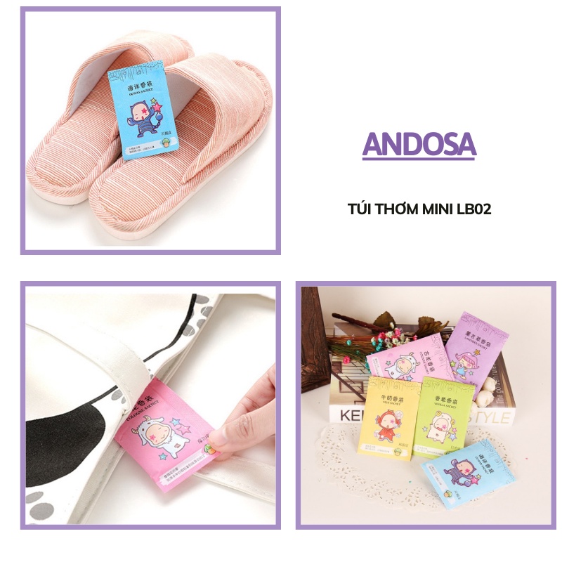 Túi thơm mini để tủ quần áo xe ô tô phòng ngủ phòng tắm phòng vệ sinh ANDOSA TT02