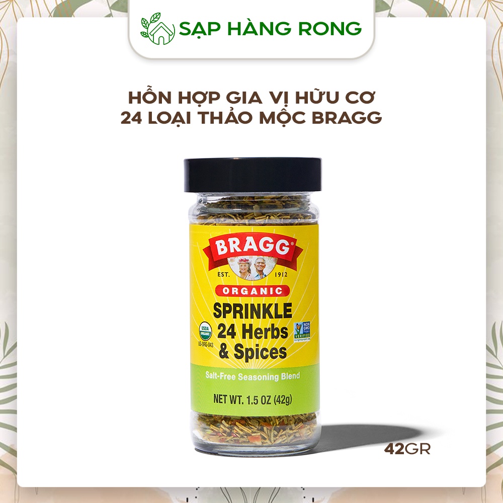 Hỗn Hợp Gia Vị Hữu Cơ 24 Loại Thảo Mộc Bragg 42g - HSD: 04/05/2023