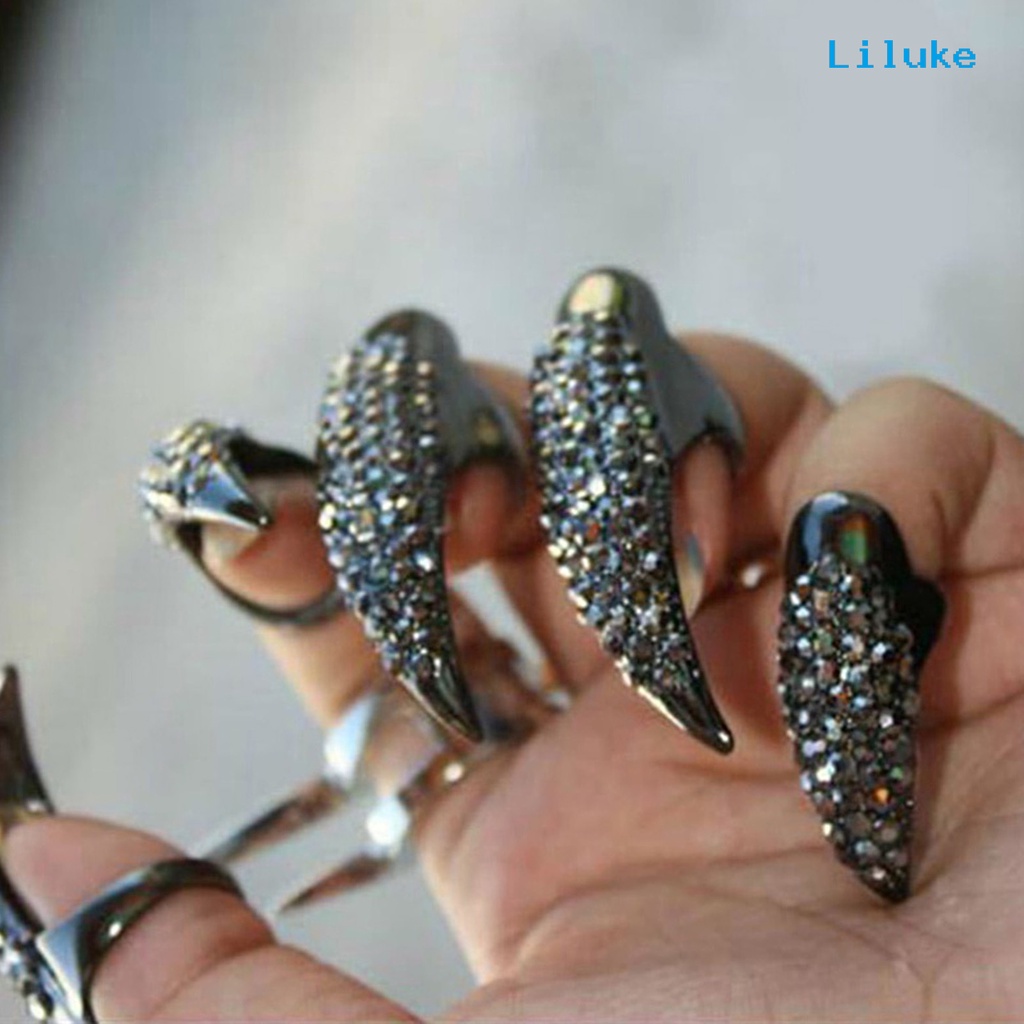 Nhẫn Hợp Kim Hình Móng Vuốt Đại Bàng Đính Đá Hóa Trang Cho Nam Và Nữ