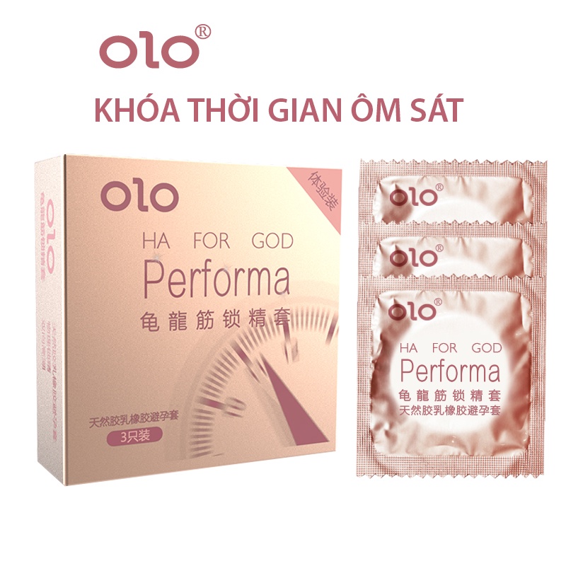 Bao cao su Olo 0.01 ZERO HA FOR MAN chính hãng, BCS siêu mỏng, cảm giác chân thật Hộp 3 10pcs Olo Official Store