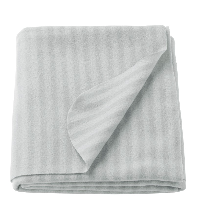 Chăn mỏng sọc xám Ikea Vitmossa
