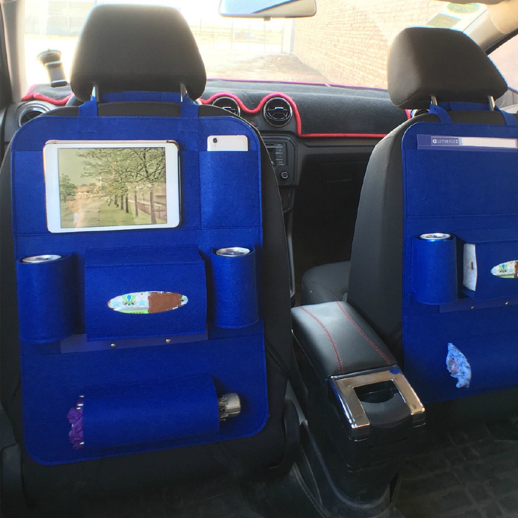 Túi đựng đồ gắn sau lưng ghế xe hơi nhiều ngăn 8 màu sắc khác nhau tùy chọn đa năng tiện lợi