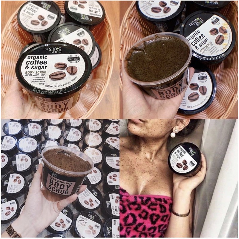 🍀 Tẩy da chết toàn thân Organic Shop Organic Coffee & Sugar Body Scrub🍀