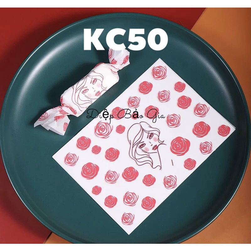 giấy gói kẹo Nougat/socola Cô Gái KC50 -100c