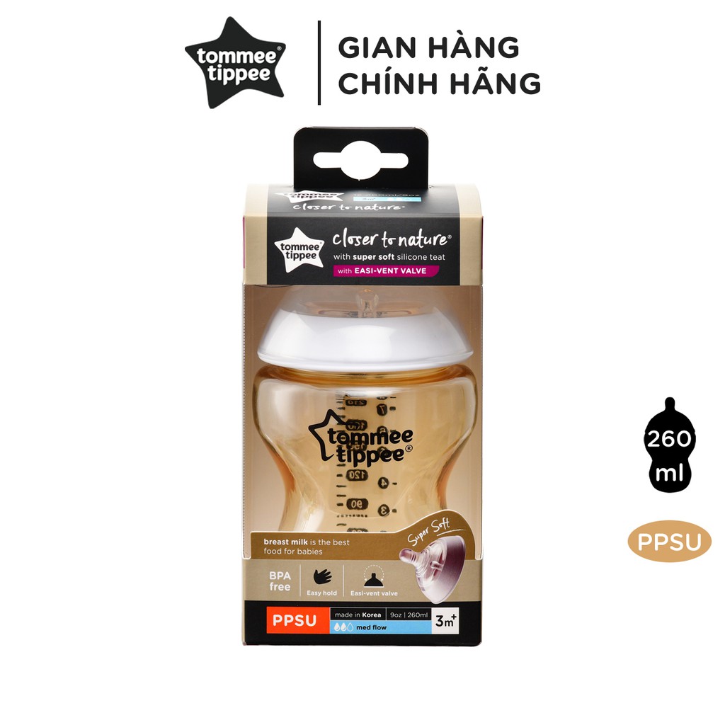 Bình sữa Tommee Tippee Closer to Nature PPSU 260ml