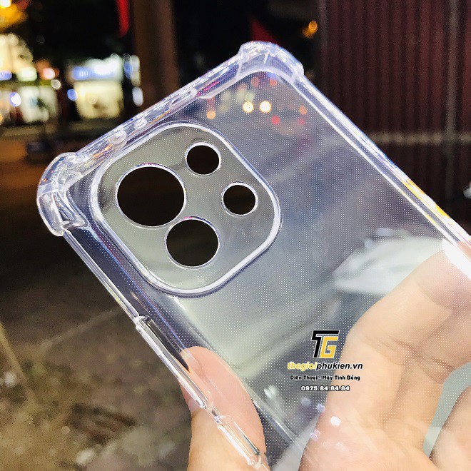 Ốp lưng silicon trong chống sốc bo viền 4 góc dày dặn dành cho Xiaomi Mi 11