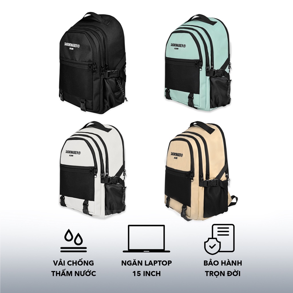 Balo Logo Thêu SAIGONSWAGGER® SGS AVAIL BACKPACK-Ngăn Chống Sốc Laptop 15inch