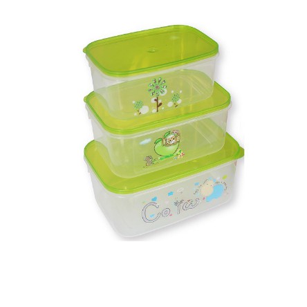 BỘ 3 Hộp Lớn Đựng Thực Phẩm An Toàn, Hộp Bảo Quản Thực Phẩm Cao Cấp