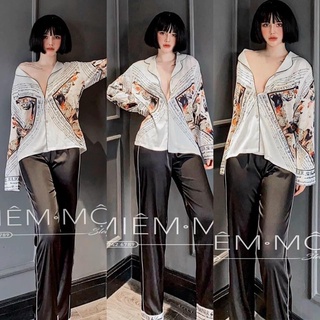  pijama lụa satin quảng châu cao cấp tay dài VSL 