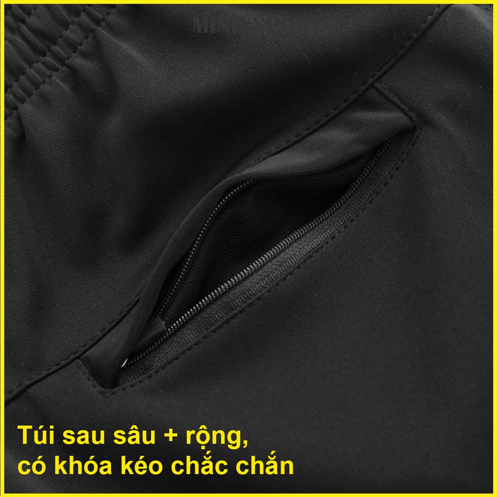 Quần Short Nam Thể Thao Bóng Đá Vải Thun Poly 2 Da Đẹp, Mặc Mát mã QUAN.26
