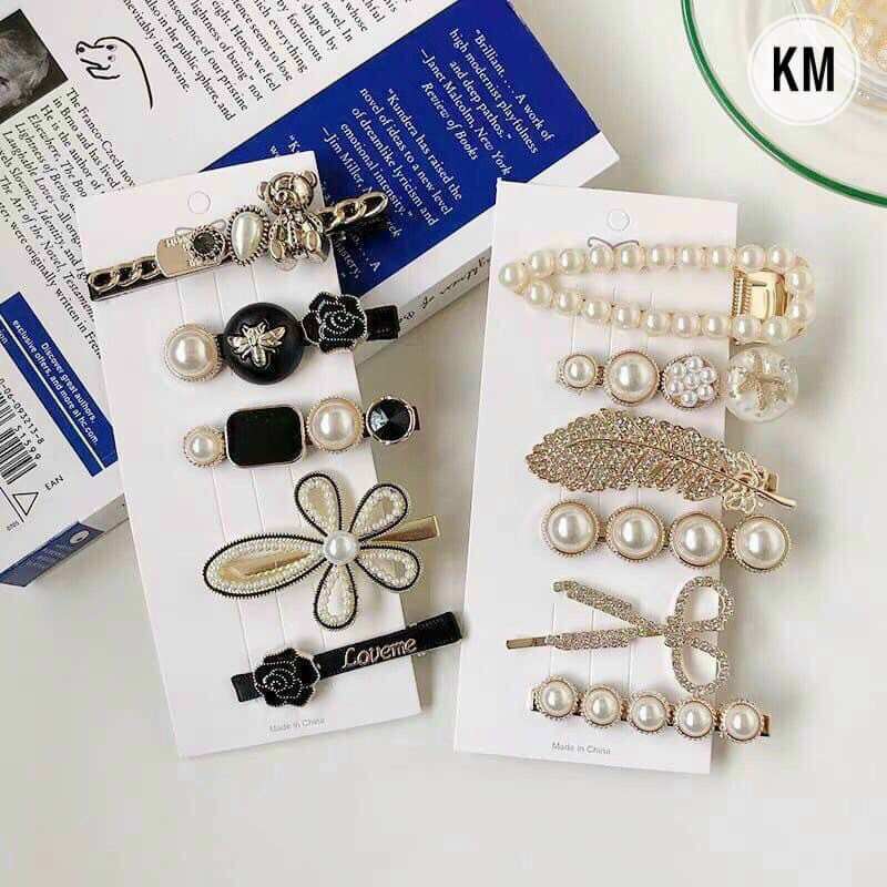 Set 5 Kẹp Tóc Tiêu Thư Sang Chảnh ( Màu Đen