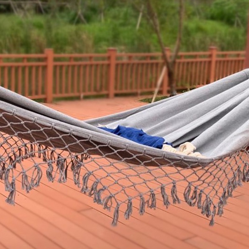 Võng Macrame Hai Lớp Vải Canvas Tua Rua Cỡ Lớn Treo Tường Trang Trí Phòng Ngủ / Sân Vườn / Bãi Biển