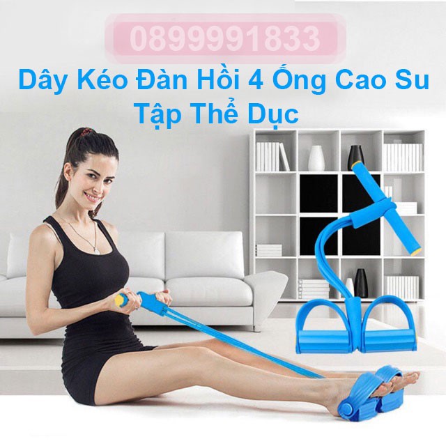 [HÀNG LOẠI 1] Dây Kéo Đàn Hồi 4 Ống Cao Su Tập Thể Dục, Dây Tập Thể Dục Tại Nhà