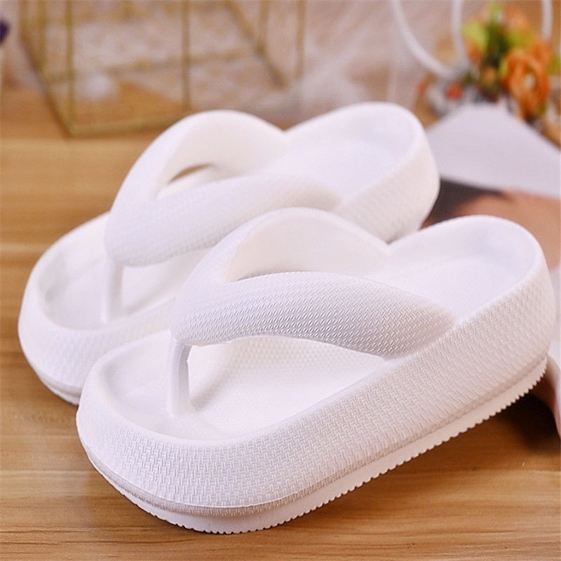 Dép Sandal Đế Dày Mềm Mại Màu Trắng Thời Trang Dành Cho Nữ