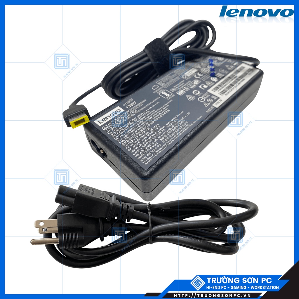 Sạc Laptop LENOVO 20V 6.75A 135W Chân Vuông USB Sạc Zin Cao Cấp | Có Kim Ở Giữa