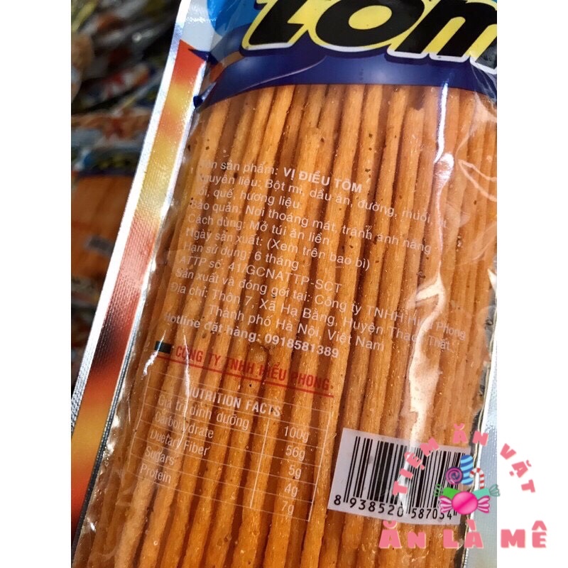 Tăm cay vị điều tôm, bim que cay đỏ Aluowa gói 25g - Tiệm ăn vặt ĂN LÀ MÊ ăn vặt tuổi thơ