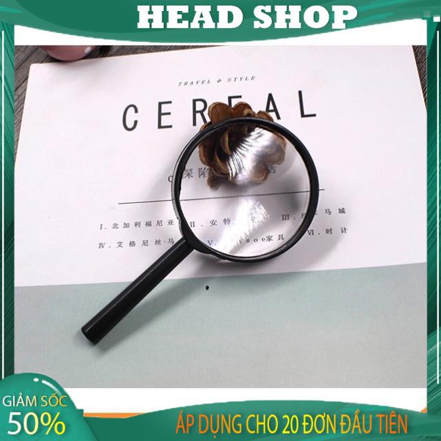 Kính lúp cầm tay 125*60mm cao cấp  dùng đọc sách tiện dụng KL1 HEAD SHOP