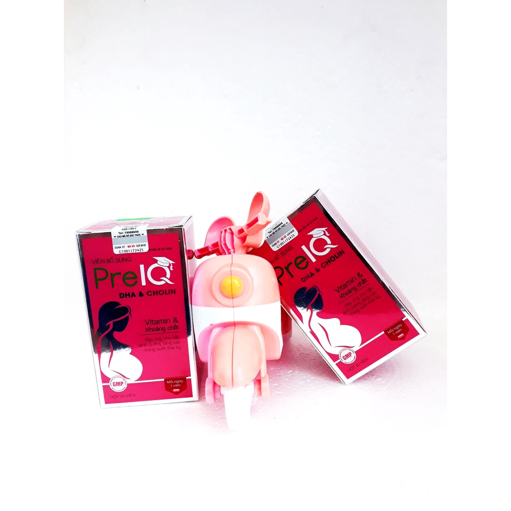 Viên uống bổ bầu PreIQ, giúp bổ sung DHA, EPA các Vitamin và khoáng chất cần thiết cho phụ nữ mang thai và cho con bú