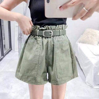 Quần đùi lưng thun kèm dây nịt