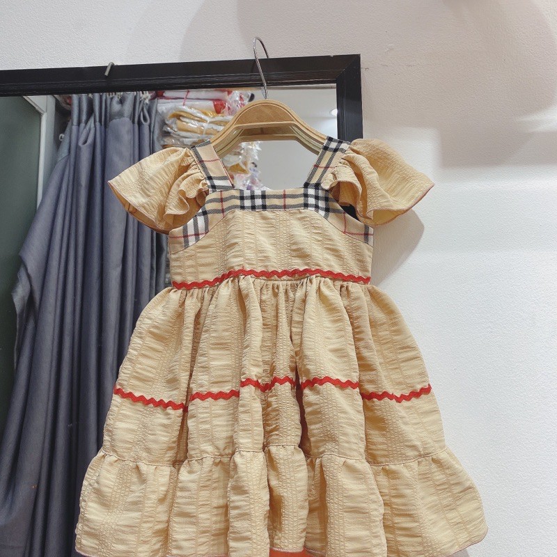 Váy nâu viền đỏ ANOBABYHOUSE