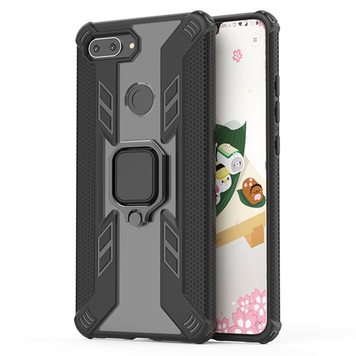 Xiaomi Mi 8Lite - Ốp lưng chống sốc viền màu, mặt lưng trong cao cấp - Chân chống lưng máy tiện lợi