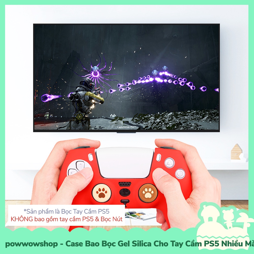 [Sẵn VN - Hỏa Tốc] PS5 Case Bọc Cho Tay Cầm Controller Playstation 5 Gel Silica Dẻo Simple Color Nhiều Màu