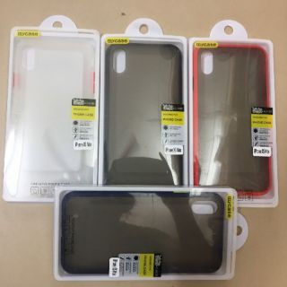 Ốp lưng iPhone 7 Plus/ 8 Plus /X/XR/XS MAX nhám mờ viền màu chống sốc