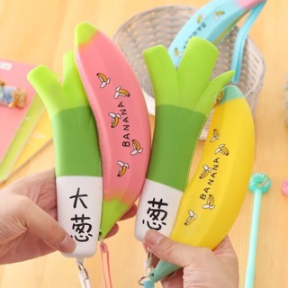 Hộp bút Bóp viết chuối, hành