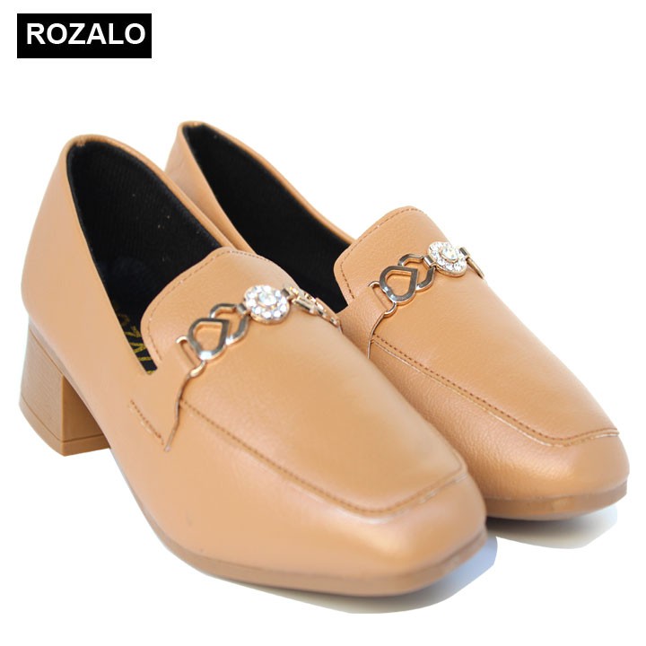 Giày lười nữ loafer mũi vuông đế cao 3P Rozalo R5912 | BigBuy360 - bigbuy360.vn