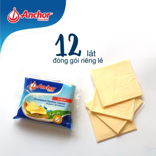   Độc Quyền Miền Bắc  Phô Mai Cheddar Gói 12 Lát Anchor Nhập Khẩu New Zealand 200g  Giàu Canxi & Đạm  