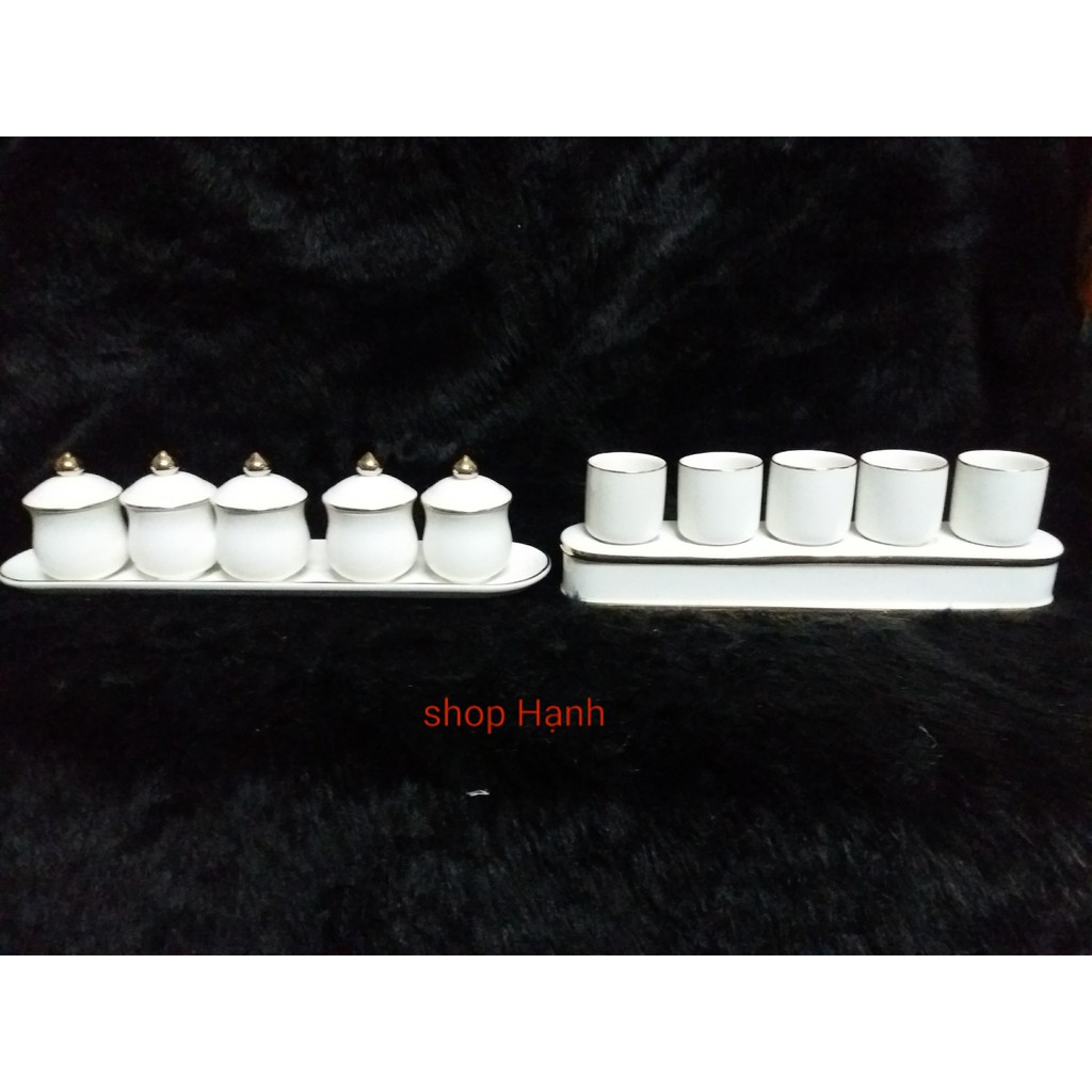 Bộ 3 và bộ 5 chung nước đá trắng