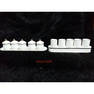 Bộ 3 và bộ 5 chung nước đá trắng